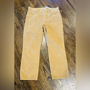 J. Crew High-Rise Vintage Slim-Straight Corduroy Pant NWT Ankle-Length Tan 29P